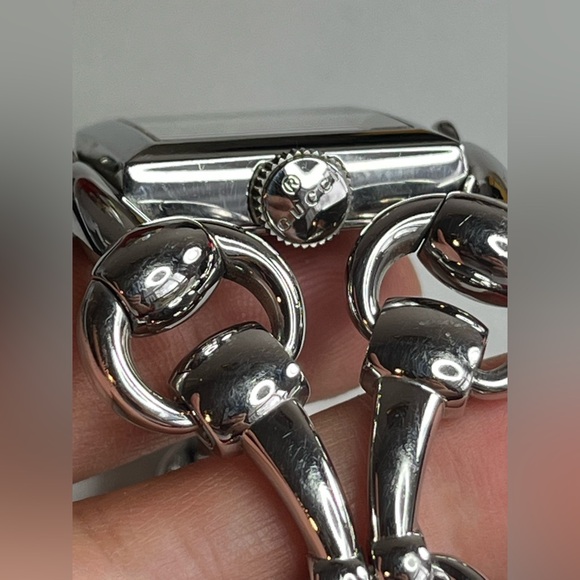 GUCCI “SIGNORINA” 116.3 STAINLESS STEEL BLUE MOTHER OF PEARL. Ladies watch. - Picture 10 of 16